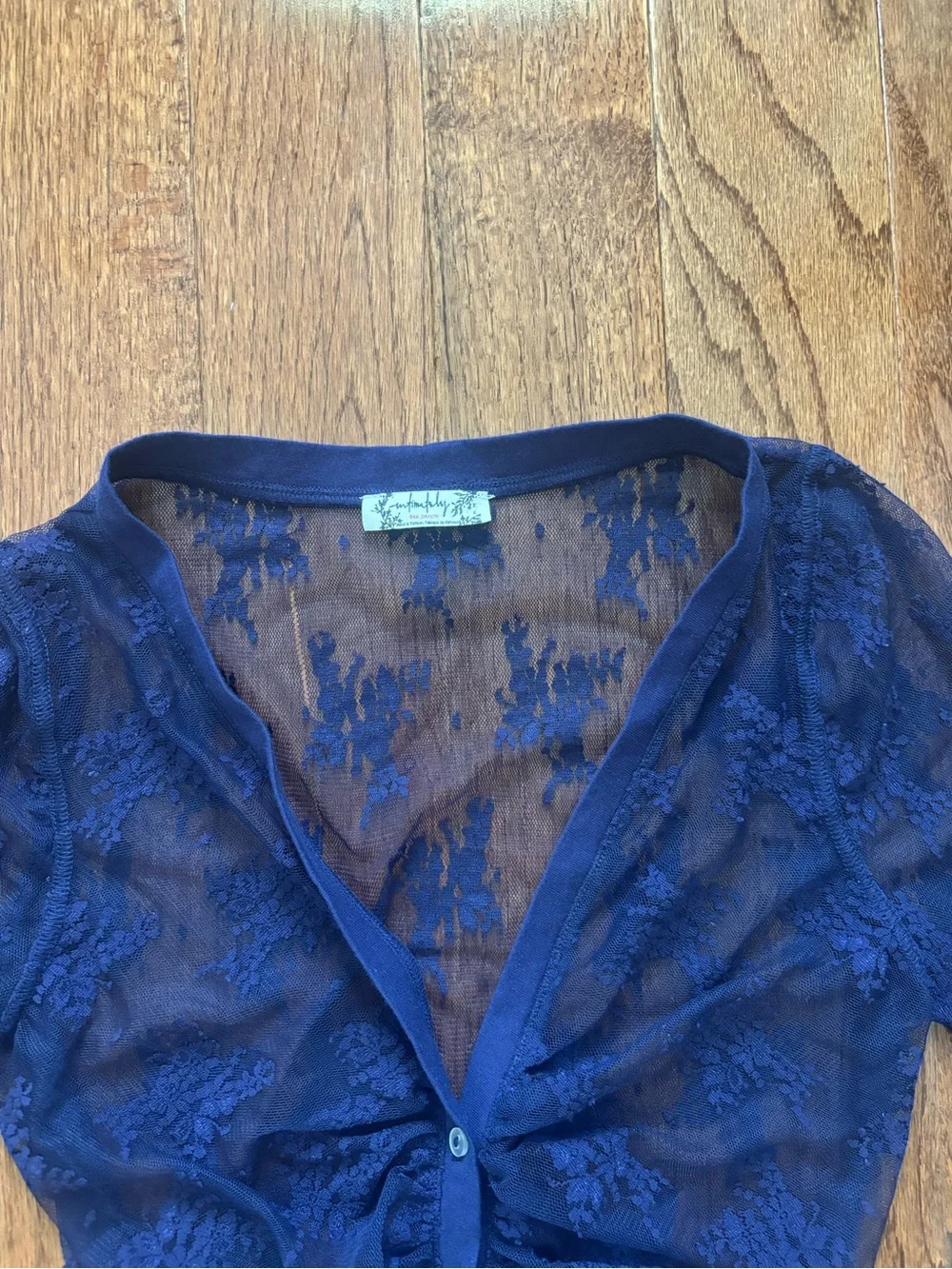 Intimately Free People fairy whimsy light Year bodysuit navy blue medium